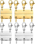 Layering Necklace Clasp 18 K Gold and Silver Separator for Stackable Necklaces