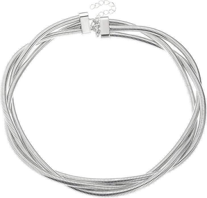 Chunky Gold Snake Chain Choker for Women Stainless Steel Layered Collar Necklace Punk Gothic Y2K Statement Jewelry Gift