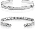 Carviell Engraved Cuff Bracelets for Women – Inspirational, Friendship, Love, Mom, Daughter, Sister, Christian, Graduation, Memorial & Wedding Gifts – 80+ Phrases – Stainless Steel, Gift-Ready