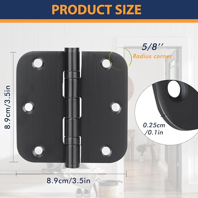Ball Bearing Door Hinges 3.5'' Stainless Steel Door Hinges 3.5''X 3.5'' - Image 3