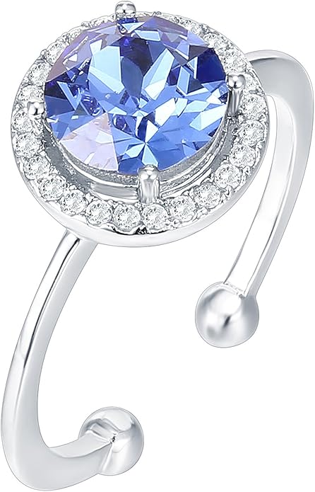PAVOI 14K Gold Plated Crystal Birthstone Rings | Rings For Women