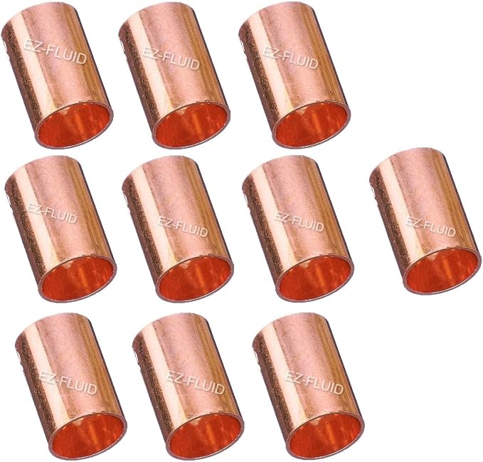 EZ-FLUID Plumbing 3/4" C X C LF Copper Slip Coupling Pressure Copper Fitting by EZ-FLUIDPlumbingProducts