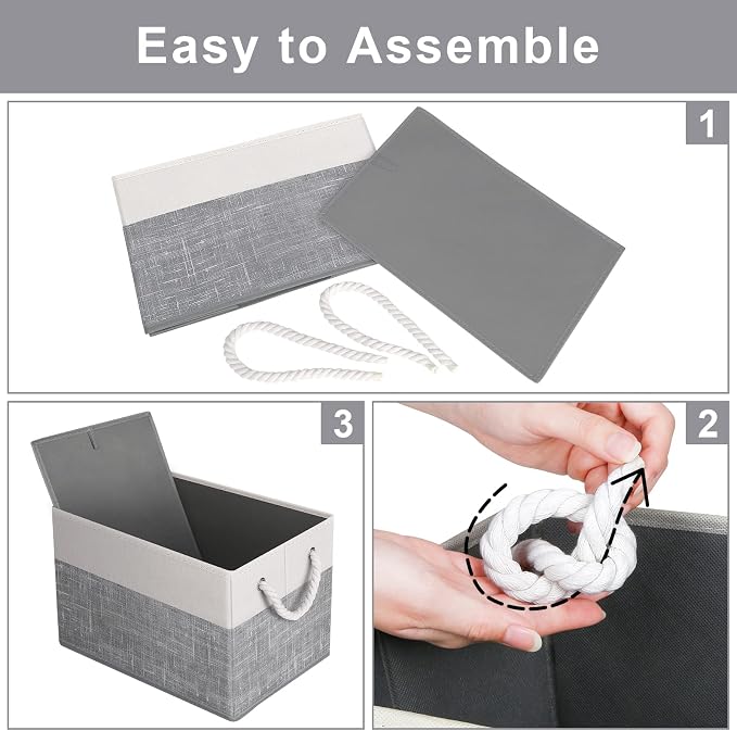 Storage Bins 8-Pack, Foldable Storage Baskets - Image 4