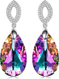 925 Sterling Silver Earrings, Created with Swarovski® Crystals, White Gold Plated, Earrings for Women, Gift for Women – for Birthday, Anniversary, Christmas & Valentine's Day