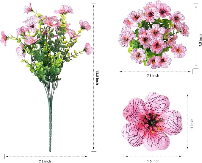 florisso Artificial Flowers for Outdoors Daisy 12 Bundles for Decor | Faux - Image 4