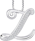 STARCHENIE Initial Necklace for Women 925 Sterling Silver Letter A-Z Pendant 26 Alphabet Jewelry