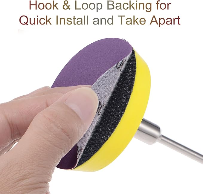 uxcell 30Pcs 3" Purple Sanding Discs 100 Grits Hook and Loop Sand Paper | - Image 5