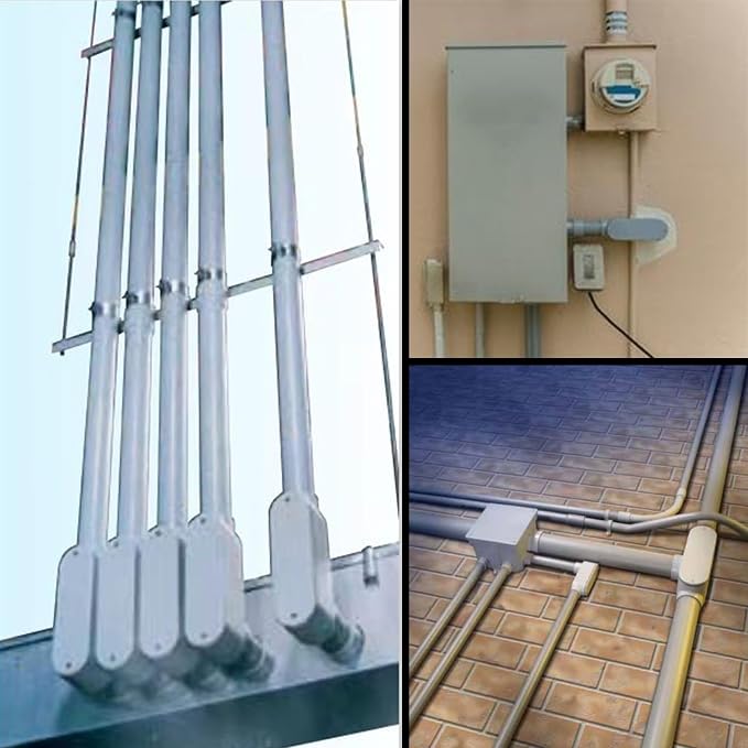 4Pack 1/2 Inch Rigid PVC Conduit Body Type C 0.50IN PVC Conduit Bodies C Type - Image 7