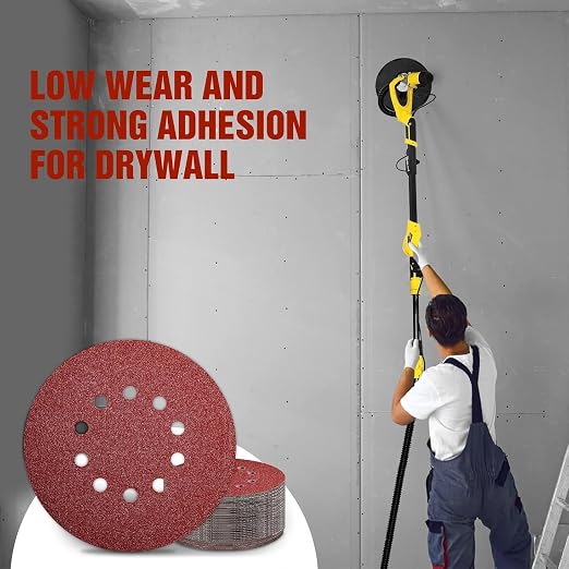 9 Inch 10 Holes Sanding Disc 100 Grit Drywall Sandpaper 30PCS - Image 5