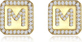 Gold Earrings for Women 24K Gold Filled Initial Earrings for Women S925 Earrings Gifts for Her