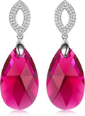 925 Sterling Silver Earrings, Created with Swarovski® Crystals, White Gold Plated, Earrings for Women, Gift for Women – for Birthday, Anniversary, Christmas & Valentine's Day