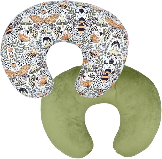 Boyoung Stretchy Nursing Pillow Covers Ultra Soft Slipcovers for Breastfeeding for Baby Girls Boys, Feeding Pillow Cover Fits Standard Infant Support Pillows Positioners Nursing Pillow Case