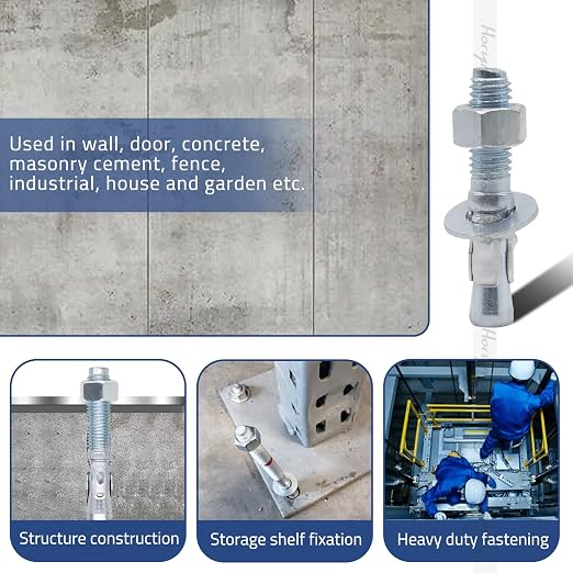 1/2 Concrete Anchors, 1/2 Wedge Anchors Bolts, 3-1/2" L, equipment bases - Image 4