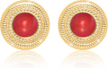 Faux Pearl Gold Plated Stud Earrings for Women, Hypoallergenic Stainless Steel Ear Pin, Available in a Variety of Pearl Colors