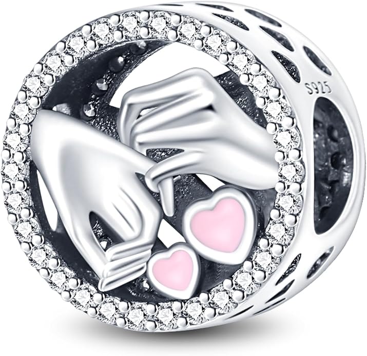 Charm Beads for Women, S925 Sterling Silver Dangle Charm Beads for European Charm Bracelet & Snake Chain Bracelets, Love Family Friendship Butterfly Pet Flower Designs, Gift Box Included