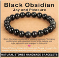 AD Beads Handmade Gemstone Stretch Elastic Bracelet Crystal Healing Reiki Nature's Beauty and Spiritual Essence Unisex