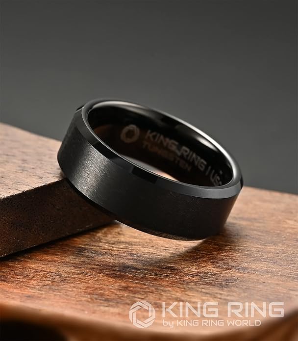 King Ring Tungsten 4/6/8/10mm Rings – Super Polished Matt Finish Tungsten Rings – Designed in USA