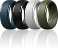 ThunderFit Men's Silicone Rings 10mm Wide 2.5mm Thick Rubber Bands, Breathable, Variety Multipack 1-10