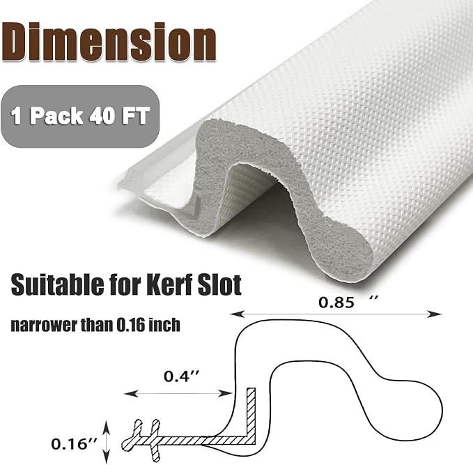 40 FT Door Frame Extra Thick Kerf Non-Adhesive Weather Stripping Seal Strip PU - Image 2