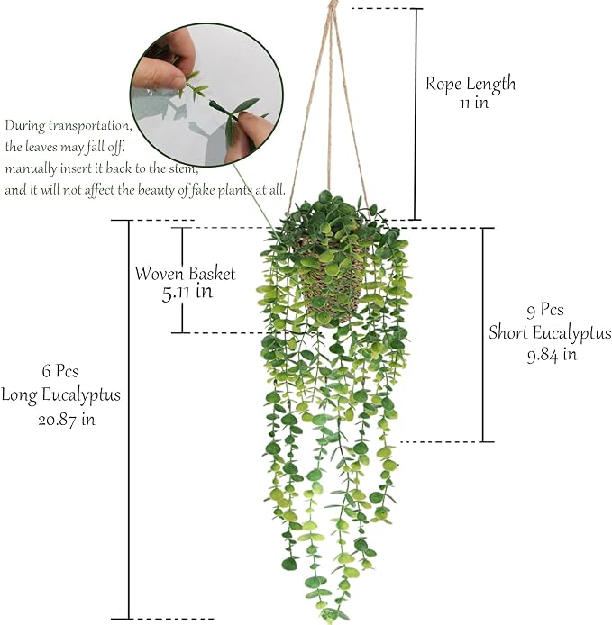 Nisoger Artificial Hanging Plants - Image 2