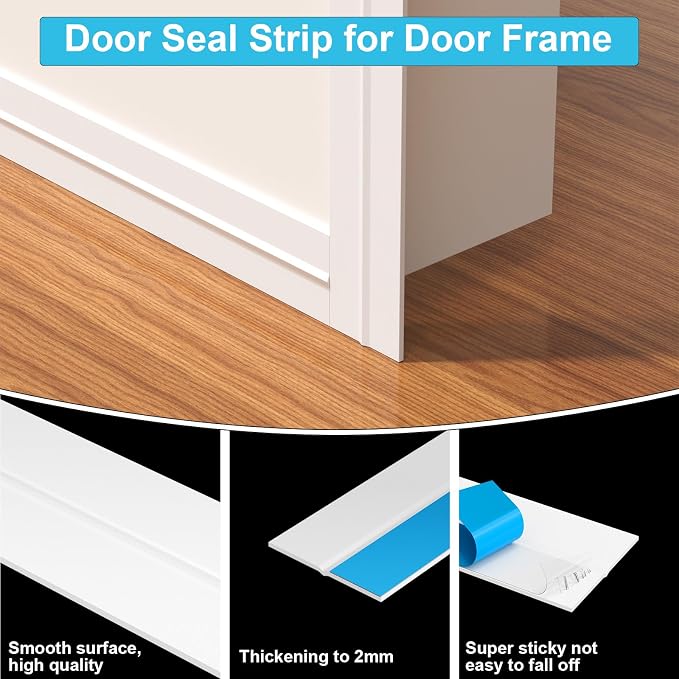 Weather Stripping Door Seal, 20 Ft Shower Door Seal, 1 in | Flexible door sweep - Image 4