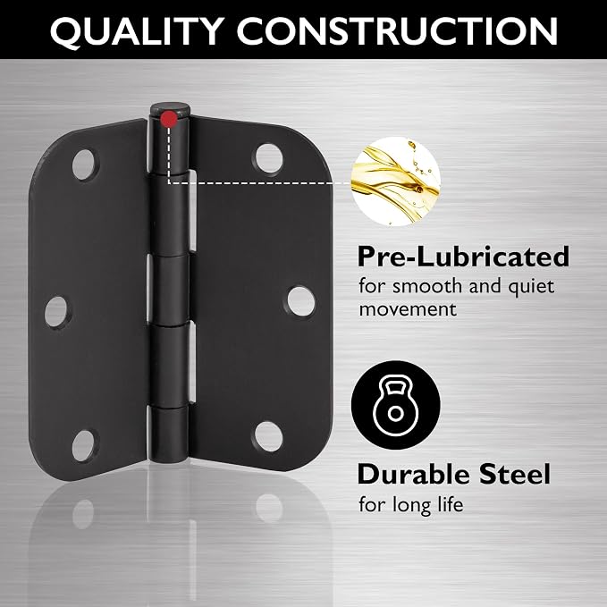 Design House 188912 5/8-inch Radius Steel Door Hinge Door Hardware Door Hinges - Image 5