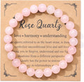 Jovivi Crystal Bracelets for Women Men - 8mm Handmade Natural Semi Precious Gemstone Beaded Bracelets, Round Stone Beads Stretch Bracelet, Healing Yoga Bracelets Jewelry Gifts
