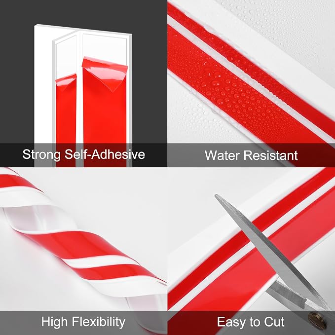 ToLanbbt T-Shaped Door Draft Stopper 1.97 in x 49 FT Silicone Weather Stripping - Image 5