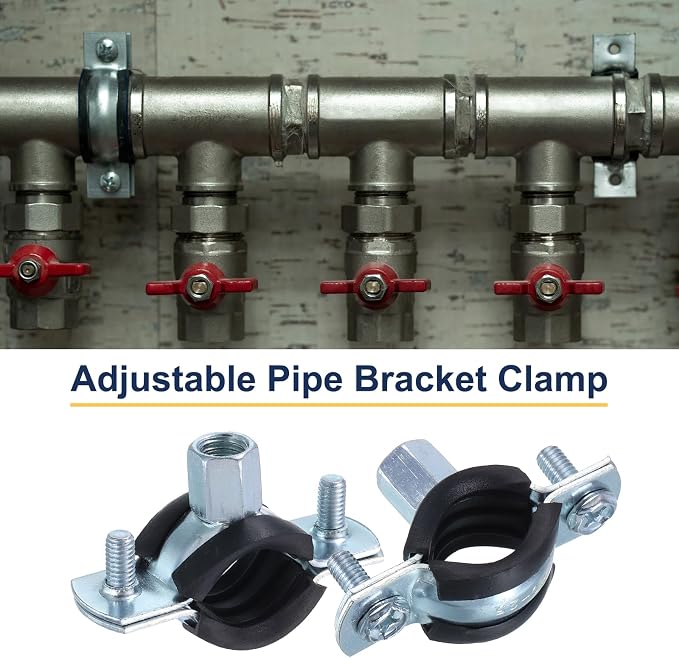 uxcell 12 Pcs Split Ring Pipe Hanger, 20mm/0.8inch Adjustable Pipe Bracket - Image 4