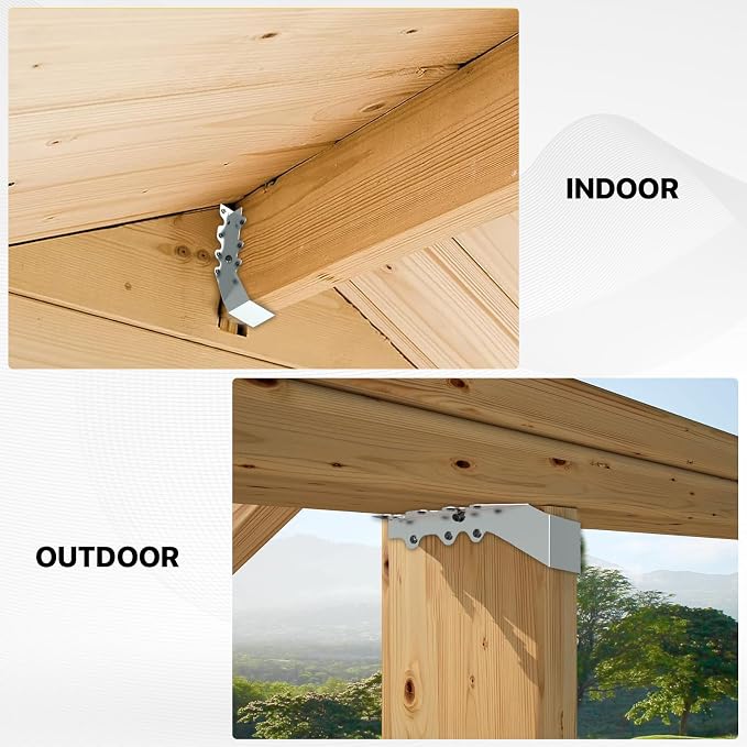 25 pcs 2x8 Joist Hanger, LU28 18 Gauge Double Shear Face Mount Joist Hanger - Image 3