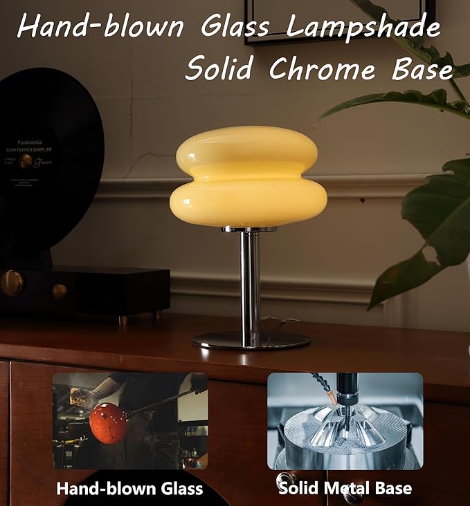 Glivpny Mushroom Table Lamp, Mid Century Modern Decor Lamp | Cool Desk Lamps - Image 3