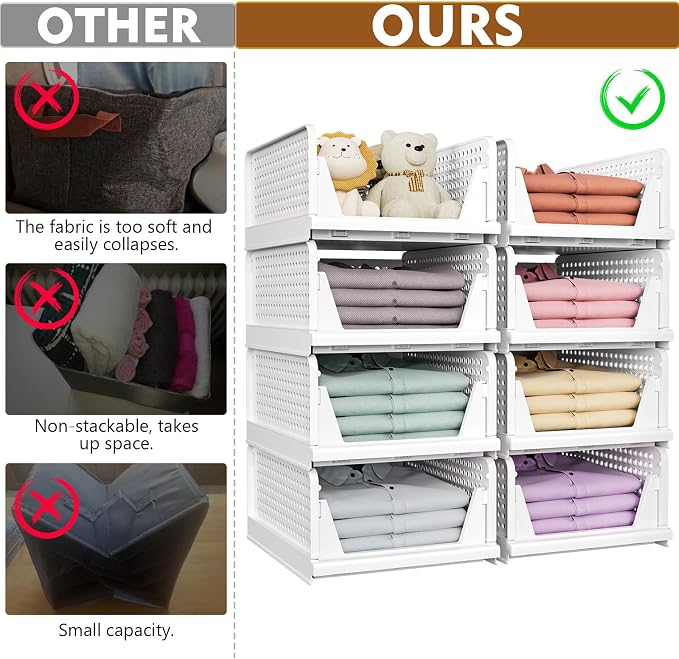 SNSLXH 5 Pack Closet Organizer Basket, Closet Organizers and Storage, - Image 3