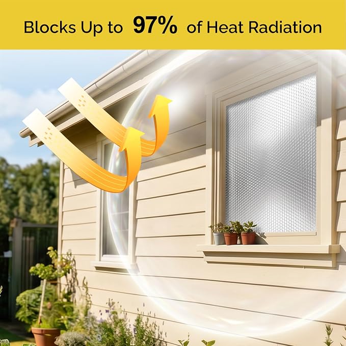fowong Reflective Bubble Insulation Sheet, Double Side Window Insulation - Image 2