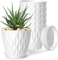 4 Inch Plant Pots, 6 Pack Indoor Flower Pots, Planters by SQKH