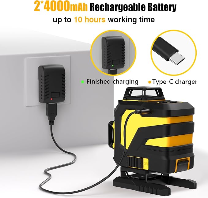 4x360° Laser Level Pro Kit, Self-leveling Tool - Image 5