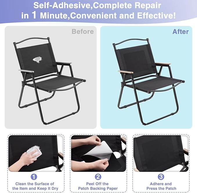 Gheeidau Canvas Repair Patch 9×11 Inch 3Pcs Waterproof Self-Adhesive Fabric - Image 4