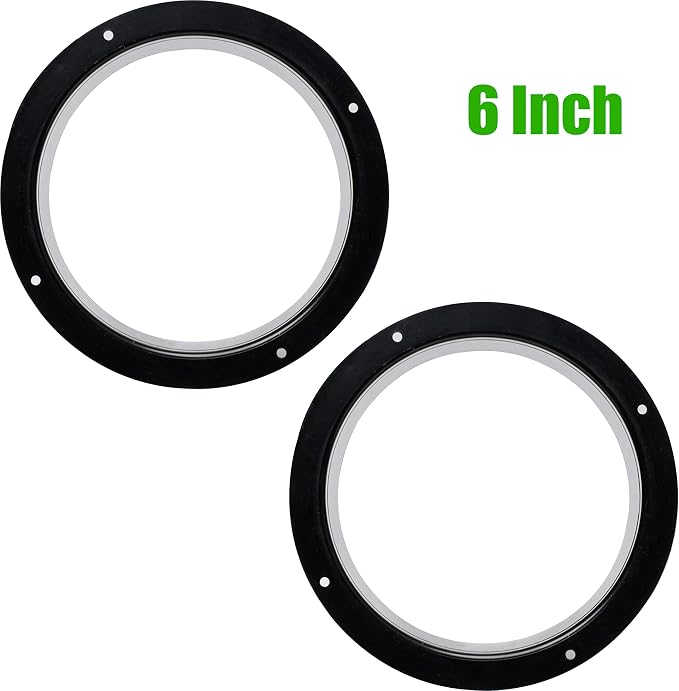 6 Inch Duct Connector Flange 2 Pack, ABS Exhaust Hose Wall Mount Adapter | - Image 2