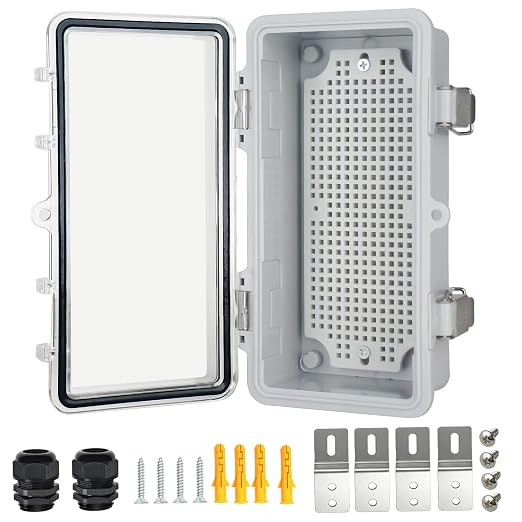 Electrical Junction Box, IP67 Waterproof Outdoor Box ABS Plastic Enclosure by Qukipet