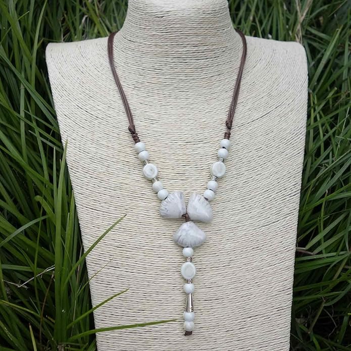 Boho Style Colorful Ceramic Bead Strand Necklace Adjustable Bohemian Jewelry Gift for Women, Fashion Clothing Matching Necklace