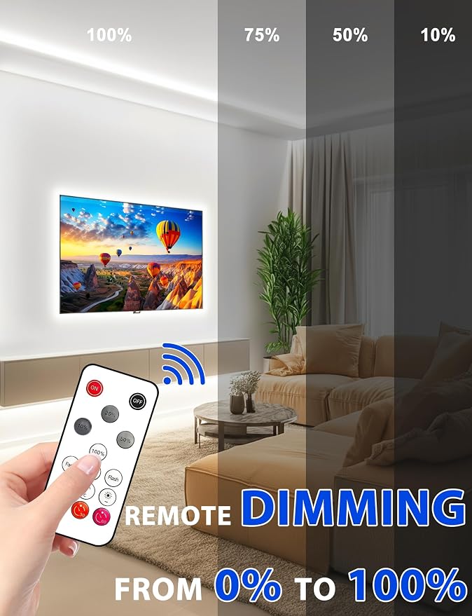 Lamomo COB LED Strip Lights 20Ft, Flexible Cuttable Waterproof 6000K Silicone - Image 2