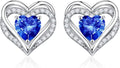 Iefil Valentine Day Gifts for Her - 925 Sterling Silver Heart Stud Earrings Birthday Gifts for Women