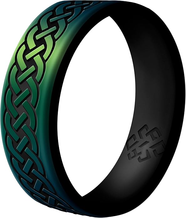 Knot Theory Celtic Butterfly Sailor Infinity Silicone Ring for Men Women - Breathable Dual Layer Comfort Fit 6mm Bandwidth