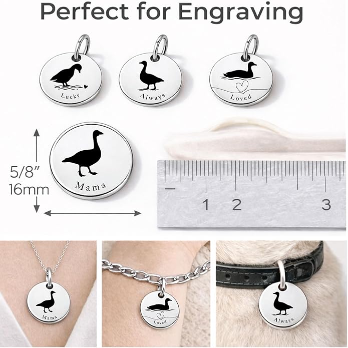 SM Design Mama Animal Charm Set – Set of 4 Stainless Steel Charms – Motherhood & Family Keepsake Jewelry Charmss
