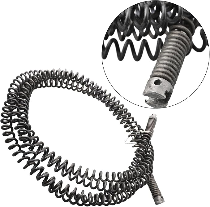 5M Drain Snake Drill, Manganese Steel Pipe Dredging, Flexible Sewer Cleaner - Image 4