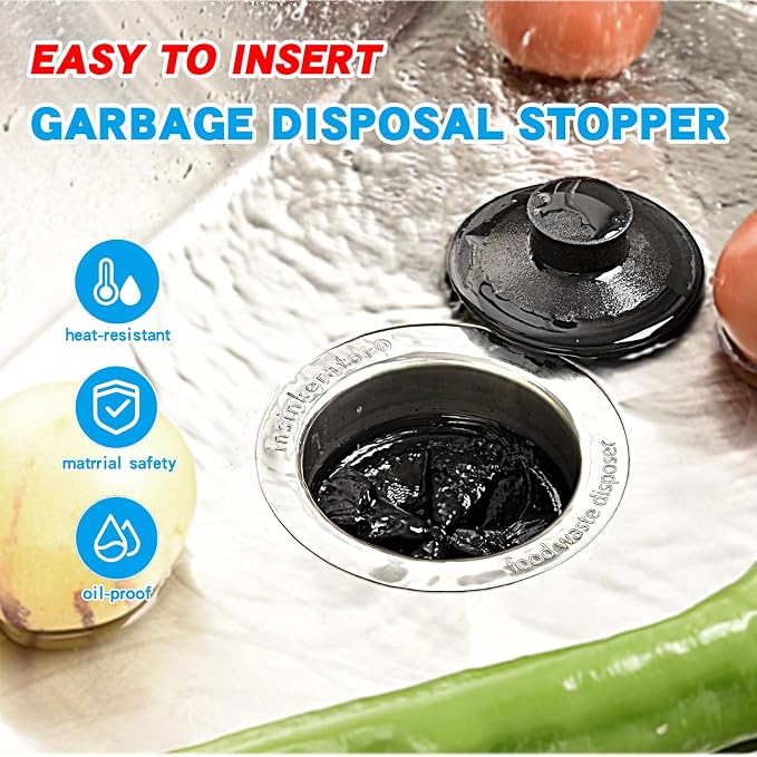 Garbage Disposal 3 3/8" Splash Guard Rubber Sink Baffle Replacement Insert - Image 3