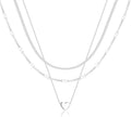 Layered Gold Necklaces for Women, Stackable Dainty 14K Gold Silver Plated Trendy Simple Heart Diamond Cross Bow Circle Pendant Paperclip Choker Dot Chain Necklace,Jewelry Set Gifts for Women