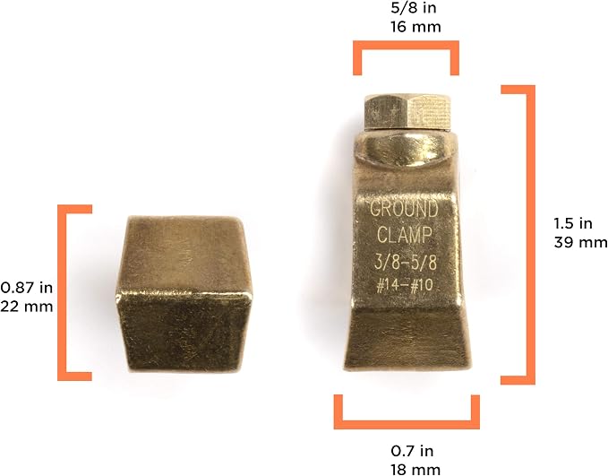 THE CIMPLE CO 5/8" Copper Grounding Clamp - Image 3