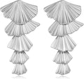 Gold/Silver Shell Dangle Earrings for Women Seashell Drop Dangle Earrings Ocean Beach Earrings Summer Jewelry