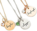 Personalized Birthstone Necklace | Custom Name Necklace | Girlfriend Gift | Friend Necklace for Women | Kinsley Birthstone Necklace Custom KINSLEY-BS-DISC