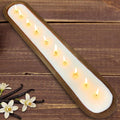 Aromatherapy Candle, SEVEYEE Vanilla Candle 10wicks 30inch, Large Wooden Bowl by SEVEYEE